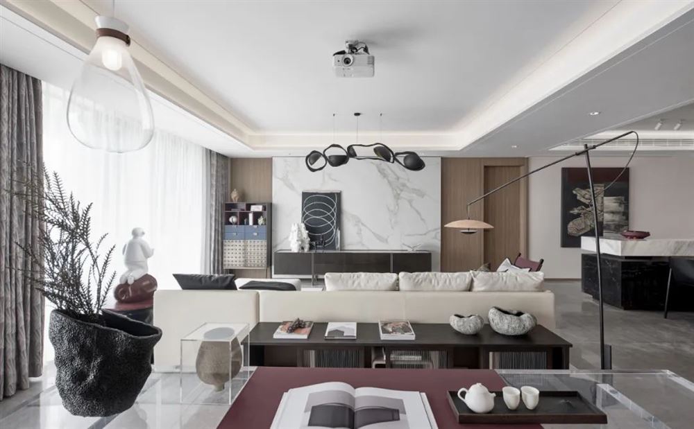 大理室内装修洱海传奇188平米五居-新中式风格室内设计家装案例