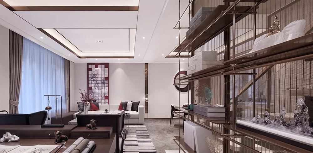 大理室内装修中和坊别墅230平米-新中式风格别墅室内设计家装案例